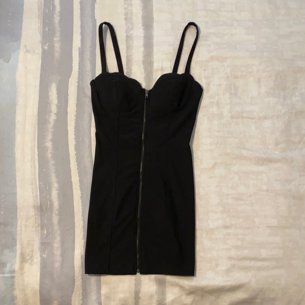 Nasty Gal Bodycon zippered dress small